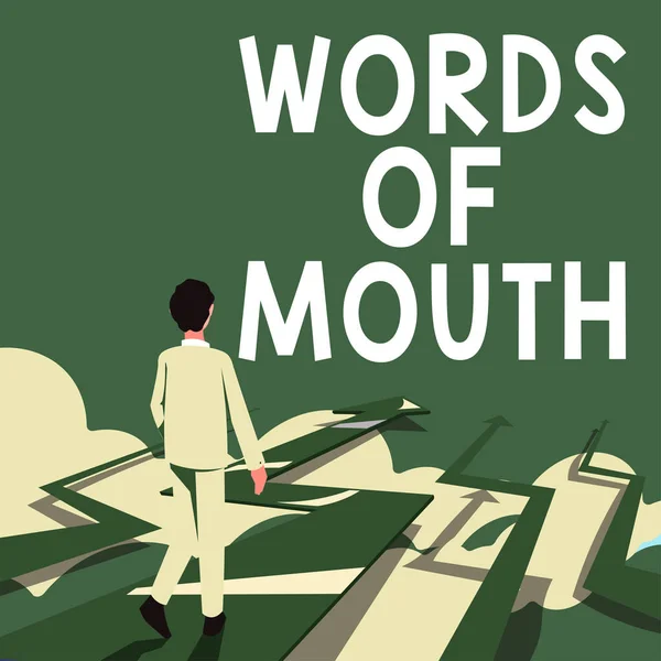 Conceptuele Bijschrift Words Mouth Zakelijk Overzicht Eenvoudige Verklaring Kan Helpen — Stockfoto