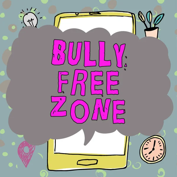 Text Som Visar Inspiration Bully Free Zone Affärsidé Var Respektfull — Stockfoto
