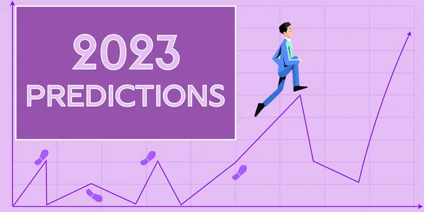 Konceptvisning 2023 Förutsägelser Affärsidé Lista Över Saker Känner Att Det — Stockfoto