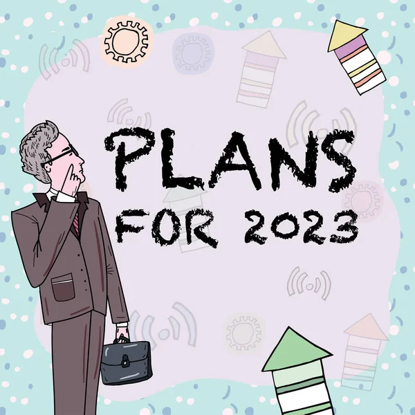 2023 계획을 인터넷 컨셉무엇을 것인지에 — 스톡 사진