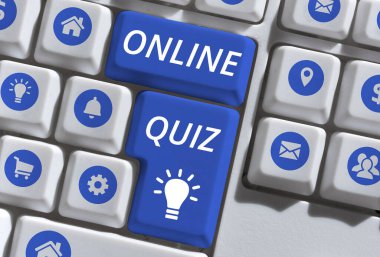 Online Quiz, Business approach oyunu ya da internette yayınlanan bir zihin sporunu gösteren metin