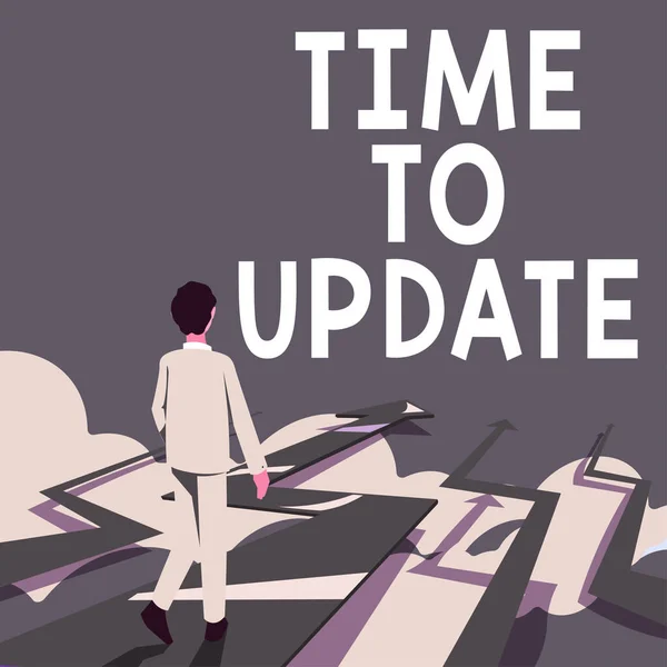 Testo Mano Time Update Business Concept Ultime Informazioni Una Situazione — Foto Stock