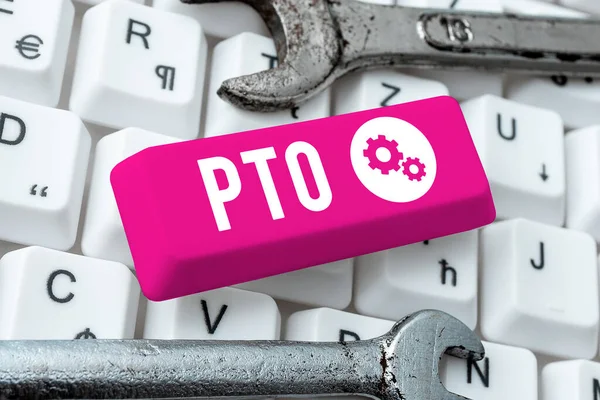 Text Schreiben Pto Konzept Bedeutet Dass Der Arbeitgeber Eine Entschädigung — Stockfoto