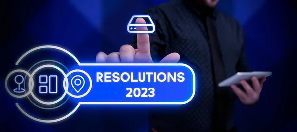 Şaret Kararı 2023 Gösteren Ilham Kaynağı Kavramsal Anlamda Gelecek Yıl — Stok fotoğraf