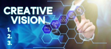 Kavramsal manşet Yaratıcı Görüş, İş yaklaşım süreci bilerek görsel zihinsel imgeler oluşturma