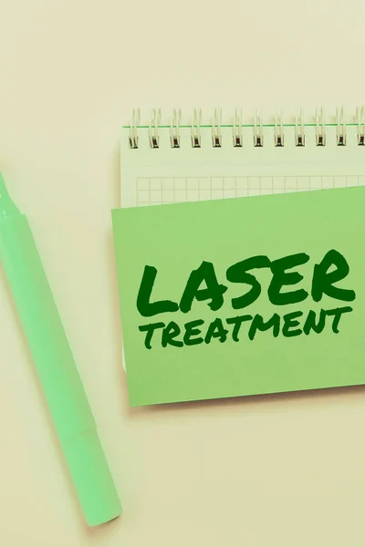 Texto Mostrando Inspiração Tratamento Laser Ideia Negócio Qualquer Uma Das — Fotografia de Stock