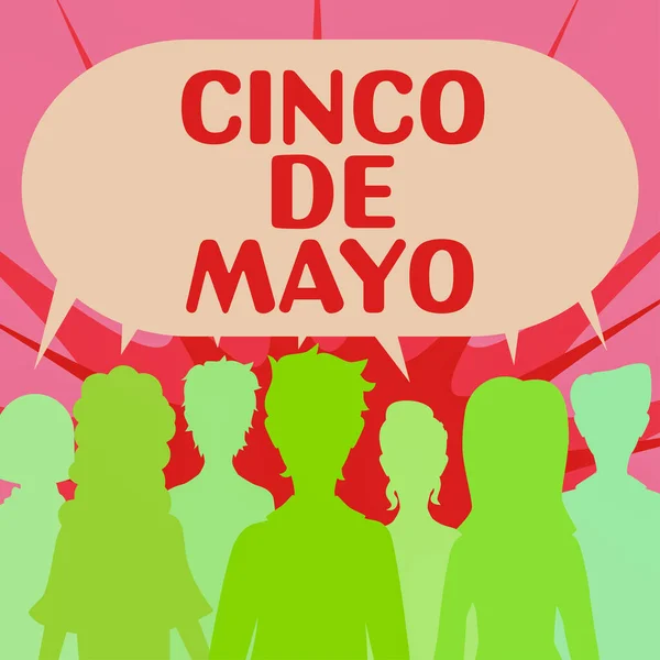 Skriva Visa Text Cinco Mayo Begreppet Betyder Mexikansk Amerikanska Firandet — Stockfoto