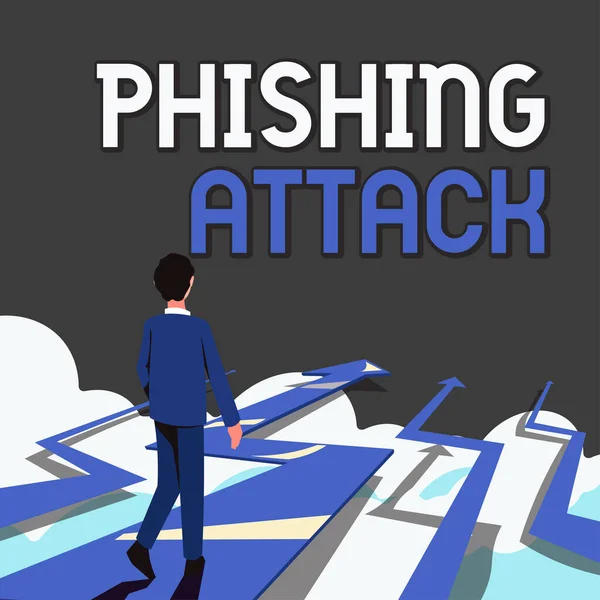 Hassas Gizli Bilgi Edinmek Için Kavramsal Görünüm Phishing Attack Yaklaşımı — Stok fotoğraf