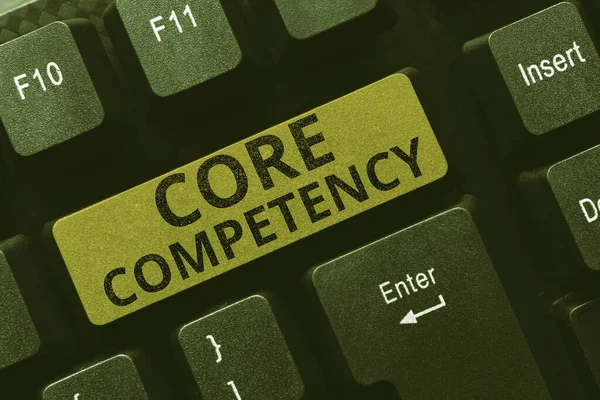 Вдохновение Показывающее Знак Core Competency Word Harmonized Combination Multiple Resources — стоковое фото