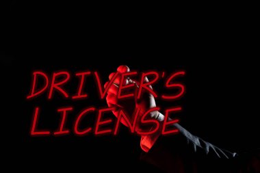 S Ehliyetini, İş Fikrini gösteren metin işareti Bir kişinin motorlu araç kullanmasına izin veren bir belge