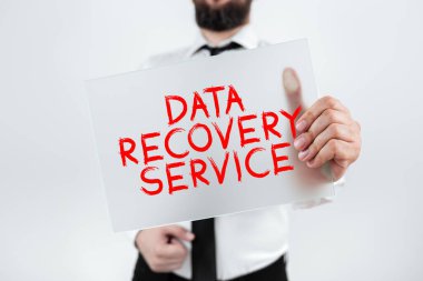 Veri Kurtarma Servisi, Erişilemez veya kayıp verilerin alınmasına ilişkin iş kavramı sürecini sunan metin başlığı