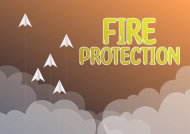 Yangının yıkıcı hale gelmesini önlemek için alınan işaret ateşi koruma ve iş vitrini önlemlerini gösteren ilham.