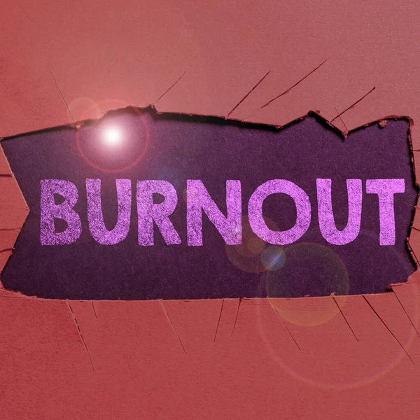Bildunterschrift Burnout Geschäftsidee Gefühl Körperlicher Und Emotionaler Erschöpfung Chronische Müdigkeit — Stockfoto