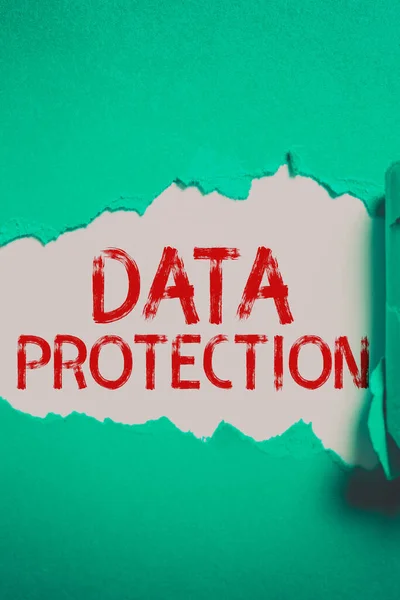 Legenda Conceitual Proteção Dados Business Mostra Controle Legal Sobre Acesso — Fotografia de Stock