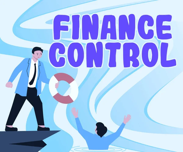 Visualización Conceptual Control Financiero Concepto Significa Procedimientos Que Implementan Para — Foto de Stock