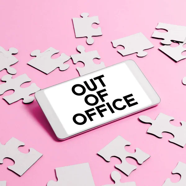 Написання Тексту Out Office Концепція Означає Поза Роботою Ніхто Бізнес — стокове фото