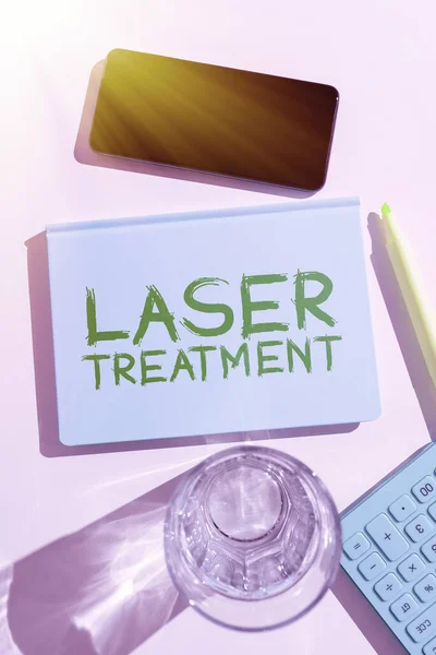 Podpis Koncepcyjny Laserowe Leczenie Business Podejście Każdej Różnych Technik Medycznych — Zdjęcie stockowe