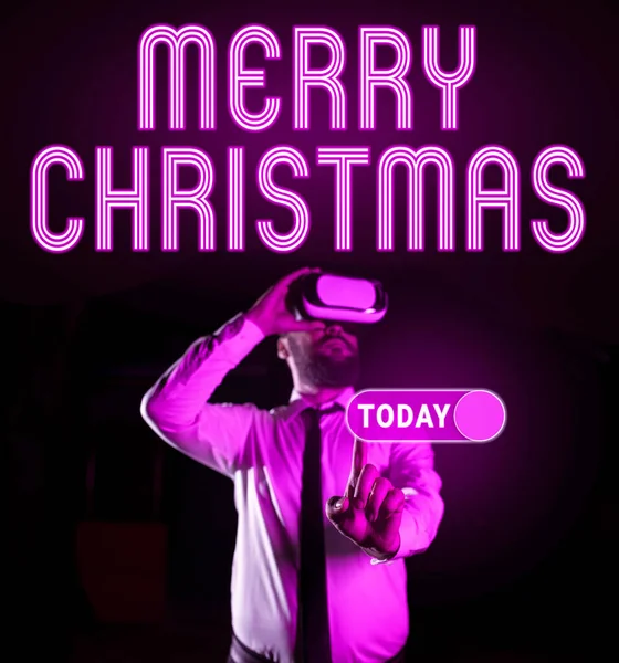 Texto Que Mostra Inspiração Feliz Natal Internet Conceito Tradição Anual — Fotografia de Stock