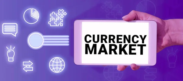 Visualizzazione Concettuale Mercato Valutario Approccio Business Counter Market Negoziazione Valute — Foto Stock