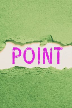 İlham Noktası, Kavramsal Fotoğraf Noktası veya diğer noktalama işaretlerini gösteren metin, alet silahının sivri ucunu inceltiyor