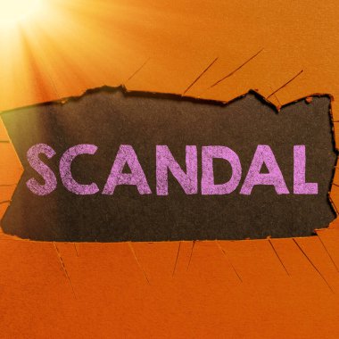 Kavramsal manşet, skandal, iş yaklaşımı ahlaki veya yasal olarak yanlış kabul edilen bir eylem veya olay halkın öfkesine yol açıyor