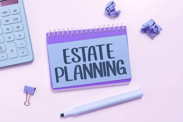 Conceptuele Weergave Estate Planning Business Overzicht Voorbereiding Van Taken Die — Stockfoto