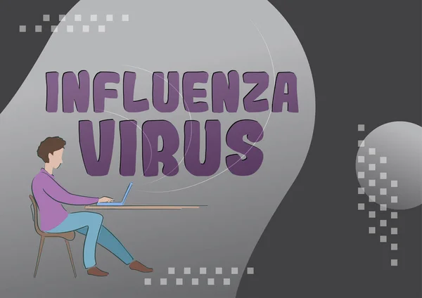 Signo Que Muestra Virus Gripe Visión General Empresa Una Enfermedad —  Fotos de Stock
