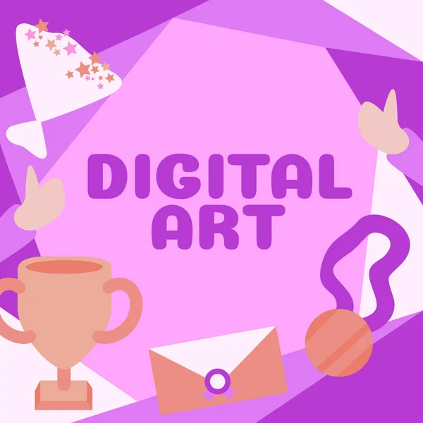 Texto Que Mostra Inspiração Arte Digital Negócios Mostra Uso Habilidade — Fotografia de Stock