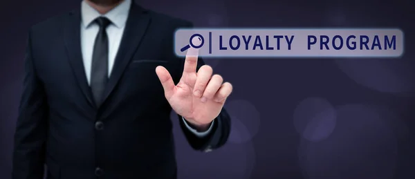 Handschrift Loyalty Program Business Overzicht Marketing Inspanning Die Prikkels Klanten — Stockfoto
