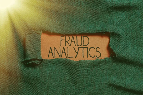 Handschrifttekst Fraud Analytics Bedrijfsoverzicht Identificatie Van Feitelijke Verwachte Fraude — Stockfoto