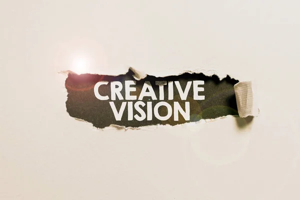 Εννοιολογική Λεζάντα Creative Vision Word Process Σκόπιμη Δημιουργία Οπτικών Νοητικών — Φωτογραφία Αρχείου