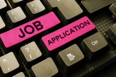 İş Başvurusunu gösteren metin işareti, kağıt için sözcük belirli bir boşluğa olan ilgiyi gösterir