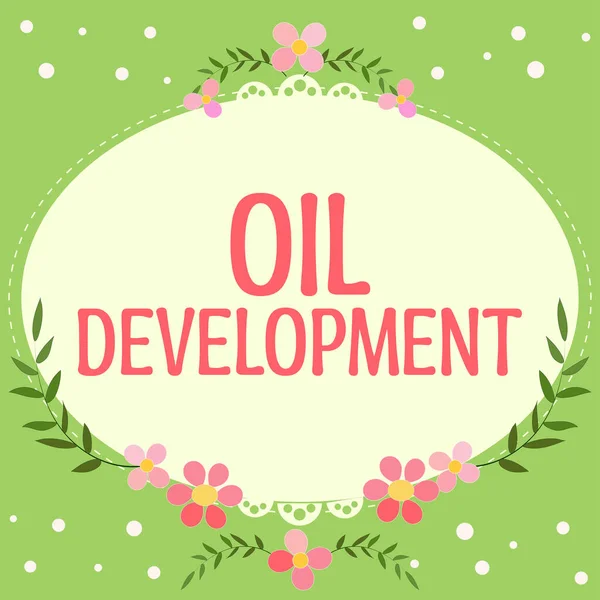 Visualizzazione Concettuale Oil Development Business Overview Act Process Explore Area — Foto Stock