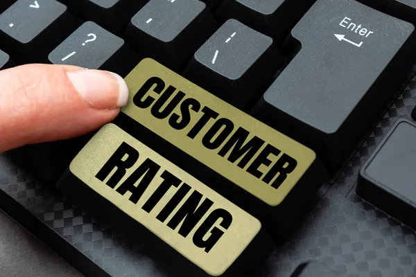 Ispirazione Mostrando Segno Customer Rating Business Concept Gauge Customer Satisfaction — Foto Stock