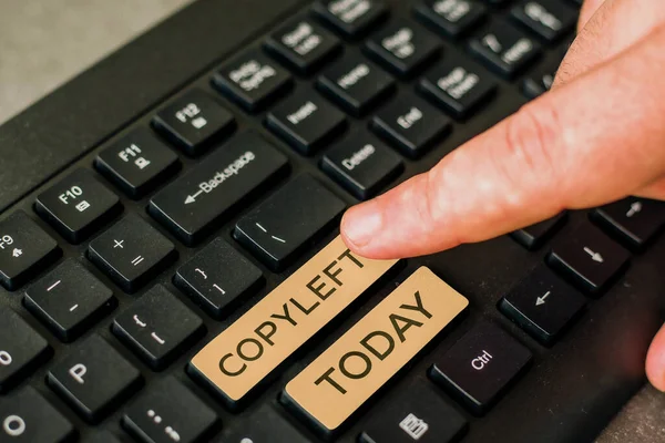 Tekst Pokazujący Inspirację Copyleft Internet Concept Right Free Use Modify — Zdjęcie stockowe