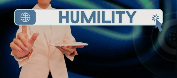 Manuscrito Texto Humildade Conceito Que Significa Ser Humilde Uma Virtude — Fotografia de Stock