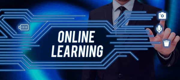 Skriva Visa Text Online Learning Internet Concept Pedagogiska Verktyg Baserat — Stockfoto
