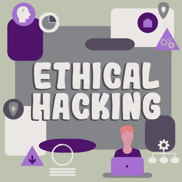 Texto Escritura Mano Ethical Hacking Resumen Negocios Acto Localizar Las —  Fotos de Stock