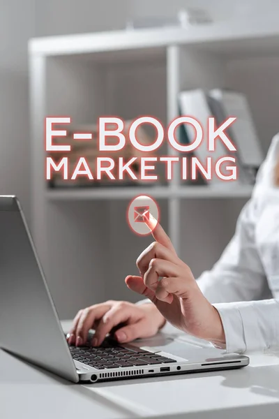 Inspiration Showing Sign Book Marketing Business Approach Digital File Can — Stock Photo, Image