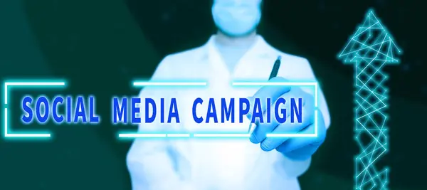 Inspiration Zeigt Zeichen Social Media Kampagne Konzept Bedeutung Nutzung Sozialer — Stockfoto
