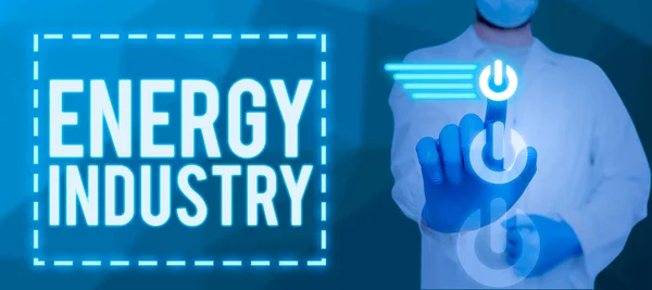 Writing Displaying Text Energy Industry Business Idea Industries Involved Production — Stock Photo, Image