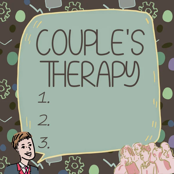 Çift Terapisi Yaklaşımı Bireyler Çiftler Için Ilişki Sıkıntısı — Stok fotoğraf