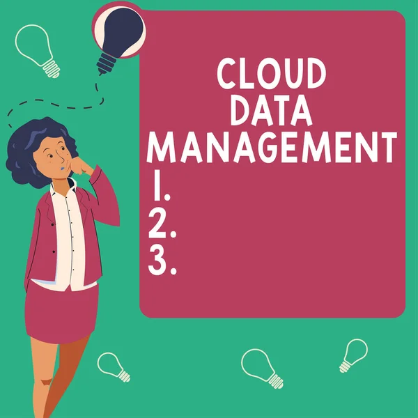 手写文本云数据管理业务概述管理云平台数据的技术 — 图库照片