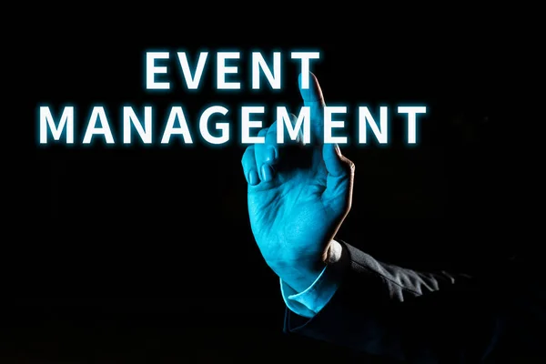 Handschrift Tekst Event Management Woord Geschreven Special Occasion Schema Organisatie — Stockfoto