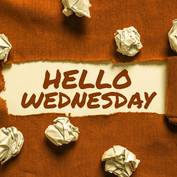 Hello Wednesday Internet Concept Hump Day Working Week Calendar — 스톡 사진