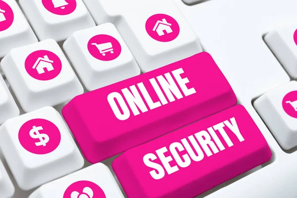 Visualizzazione Concettuale Sicurezza Online Business Concept Atto Garantire Sicurezza Delle — Foto Stock