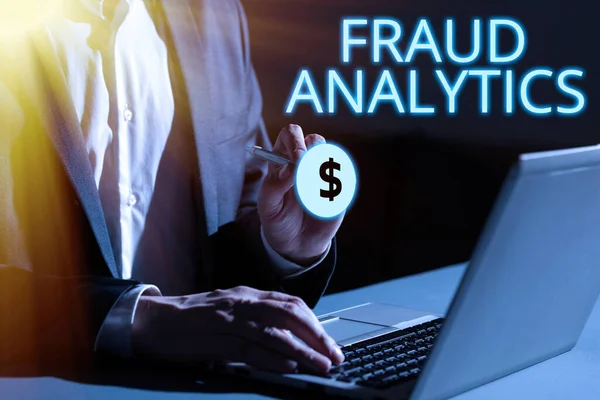 Sign Displaying Fraud Analytics Business Approach Identification Actual Expected Fraud — Stock Photo, Image