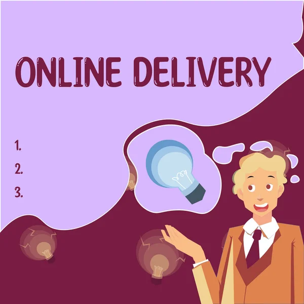 Online Delivery Word Written Act How Deliver Net — 스톡 사진