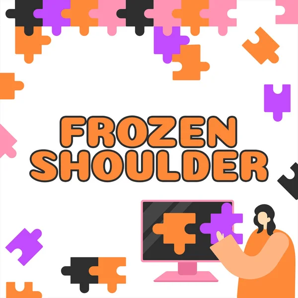 Handwriting Text Frozen Shoulder Business Approach Characterized Stiffness Pain Your — Stock Photo, Image
