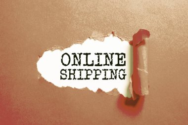 Çevrimiçi Sevkiyat, İnternet Görüntü Metni Yazılıyor Net üzerinden bir şey teslim etme eylemi veya biçimi kavramı